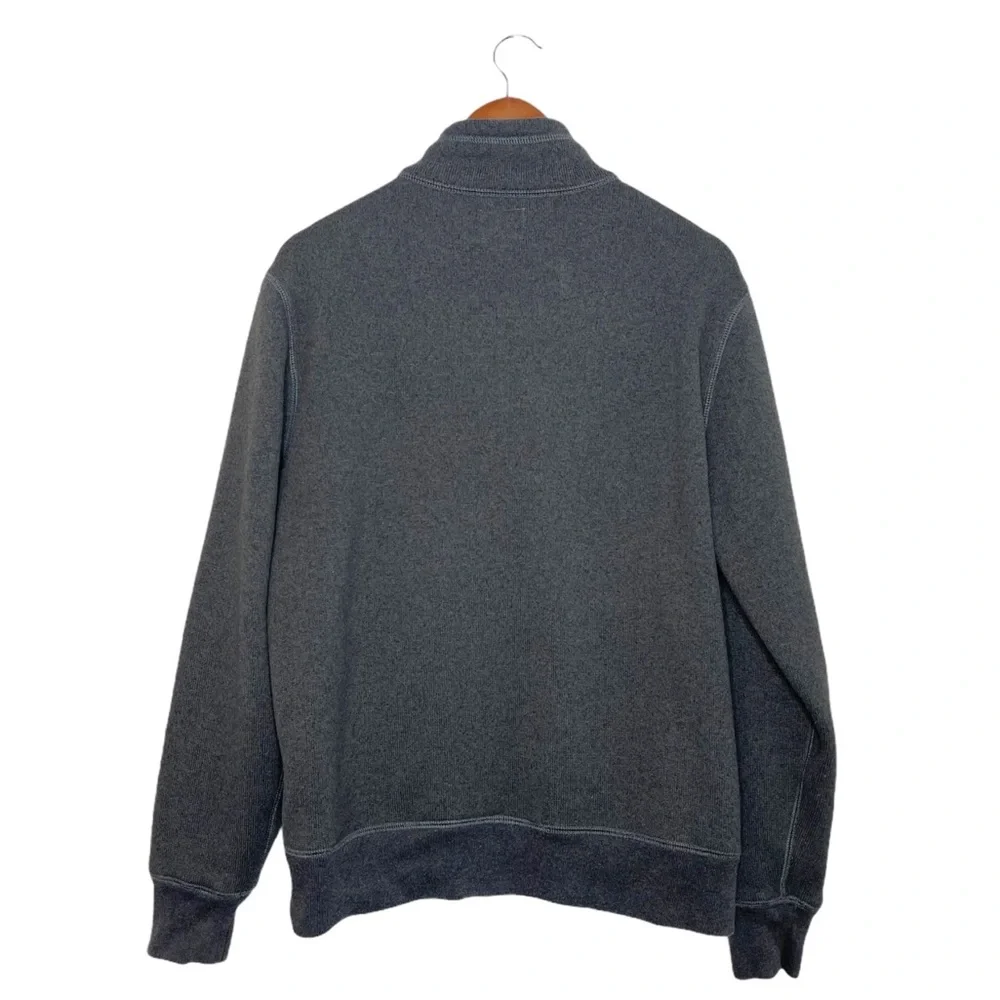J. CREW Knitwear Men’s Summit Zip Up Sweater Track Jacket Size M Gray Athleisure